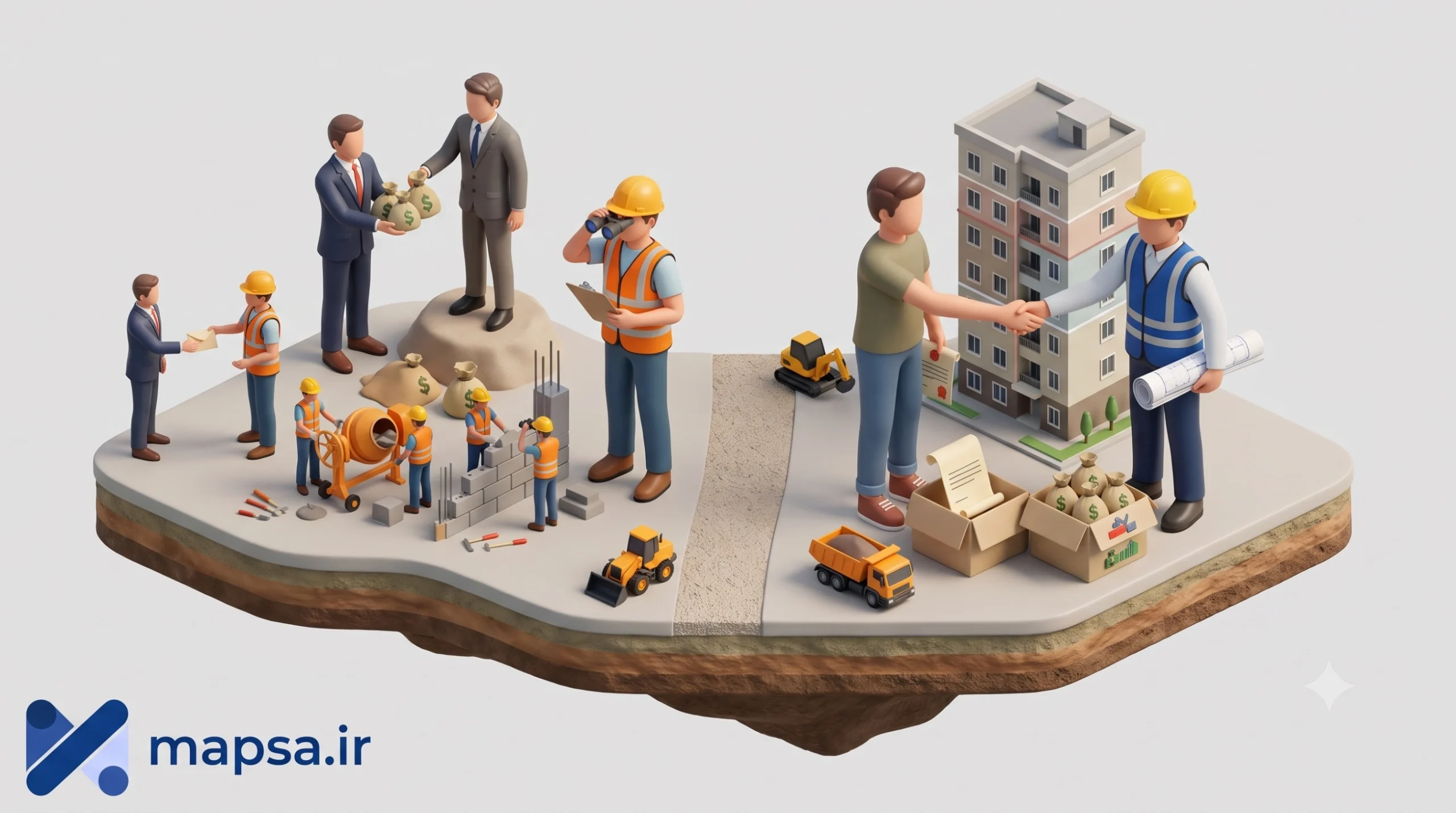 تفاوت مدیریت پیمان با مشارکت در ساخت